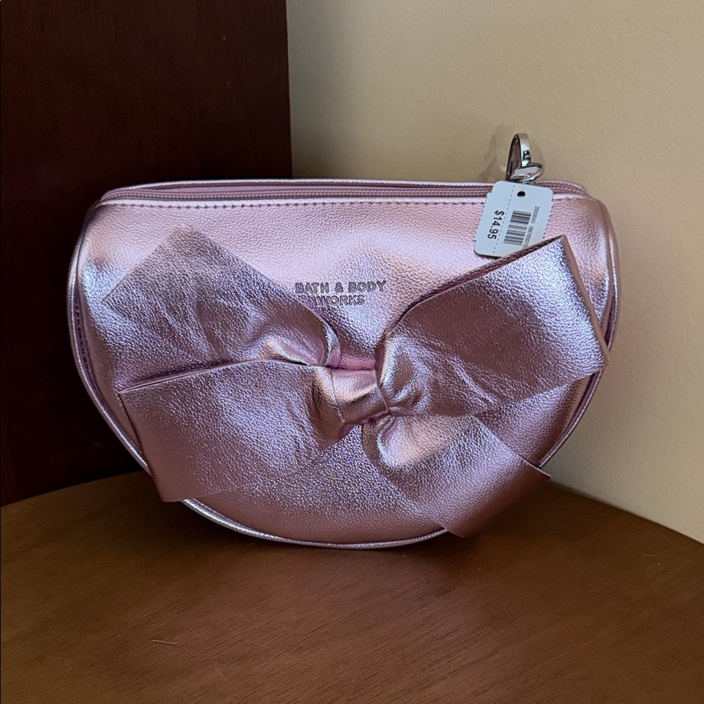 Bath & Body Works Metallic Pink Cosmetic Case